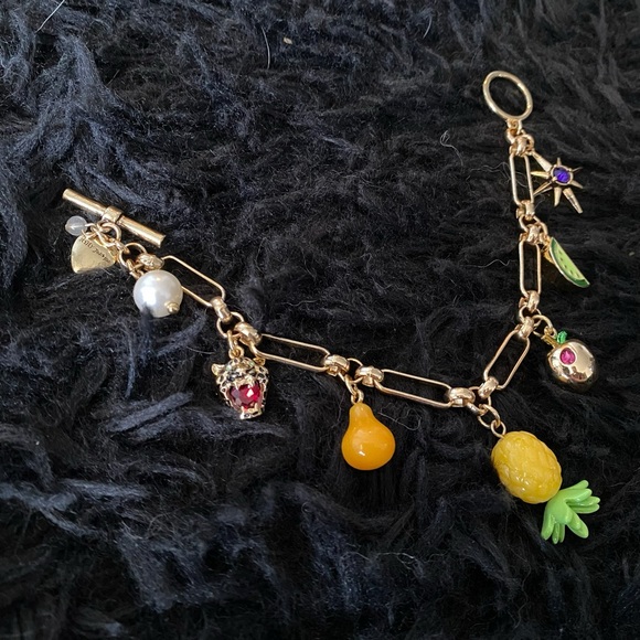 Betsey Johnson Summer Fruit Edition With Leopard Pendant Bracelet NWT - Picture 10 of 13